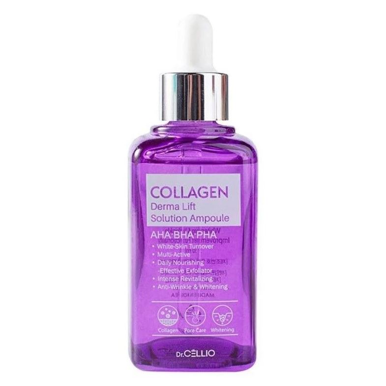 Dr.Cellio Face Care Collagen Derma Lift Solution Ampoule Коллагеновая сыворотка с восстанавливающим действием