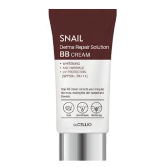 Dr.Cellio Make Up Snail Derma Repair Sulution BB Cream SPF 50+ Крем ВВ с муцином улитки