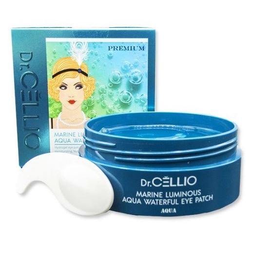 Dr.Cellio Masks and Patches Marine Luminous Aqua Waterful Eye Patch Гидрогелевые патчи с гиалуроновой кислотой 