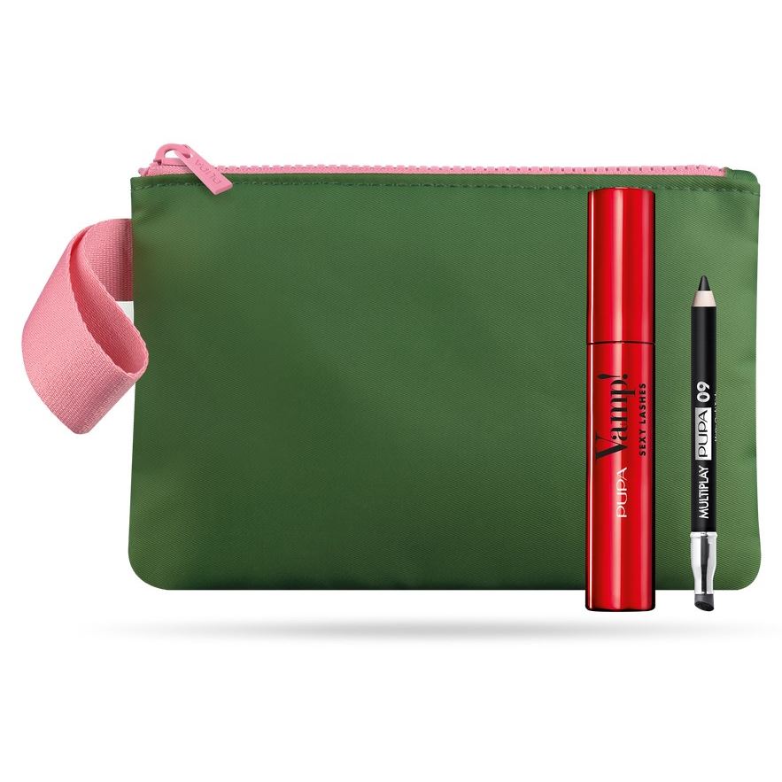 Pupa Gift Sets Vamp! Sexi Lashes & Multiplay Eye Pencil  Набор: тушь, карандаш для глаз. косметичка