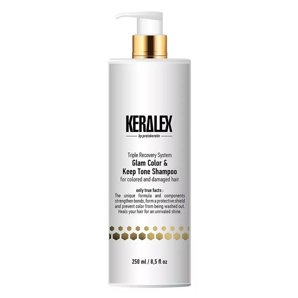 Protokeratin Reconstruction Keralex  Glam Color & Keep Tone Shampoo Шампунь ДУО-сияние и защита цвета