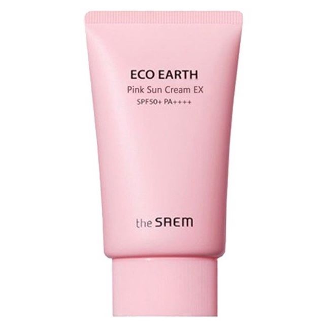 The Saem Eco Earth Pink Sun Cream EX SPF50+ PA++++ Солнцезащитный крем 