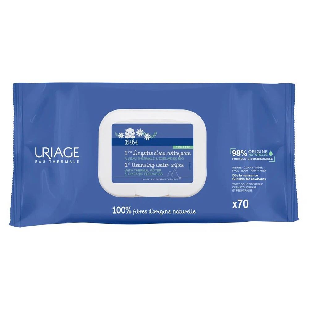 Uriage Gamme Bebes Bebe 1st Cleansing Wipes TOILETTE Первые очищающие салфетки