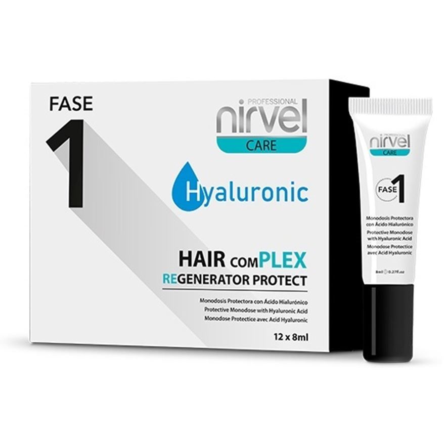 Nirvel Professional Hair Complex Regenerator Fase 1 Hyaluronic Hair Complex Regenerator Protect  1 фаза - Защитный крем для поврежденных волос с гиалуроновой кислотой