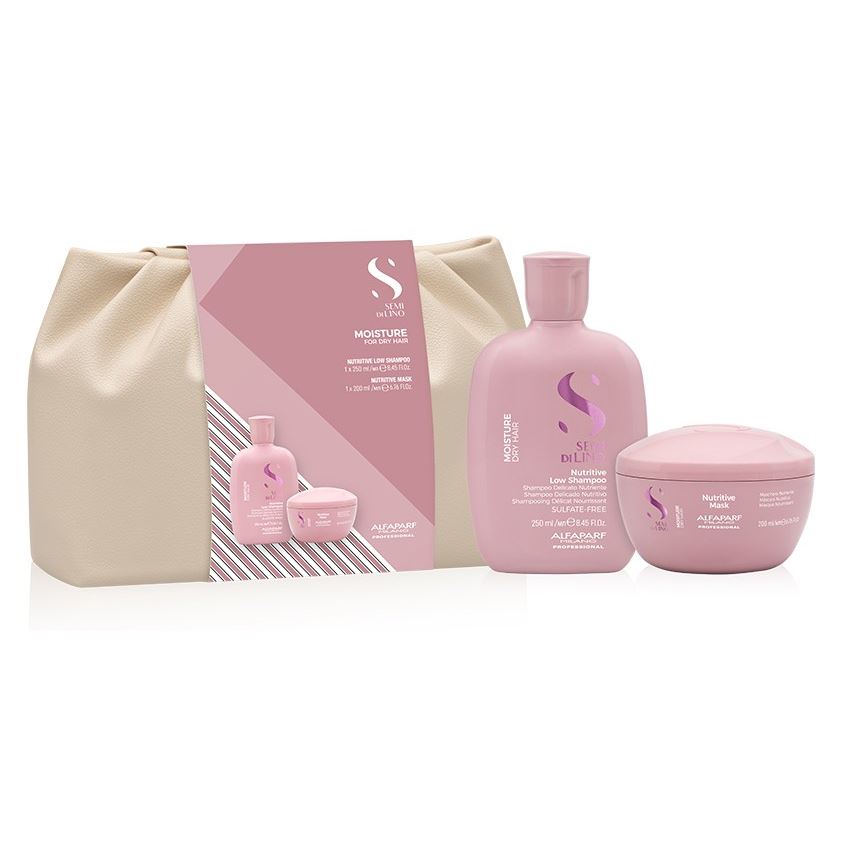 Alfaparf Milano Semi Di Lino Moisture Moisture Duo Set Набор: шампунь, маска для сухих волос