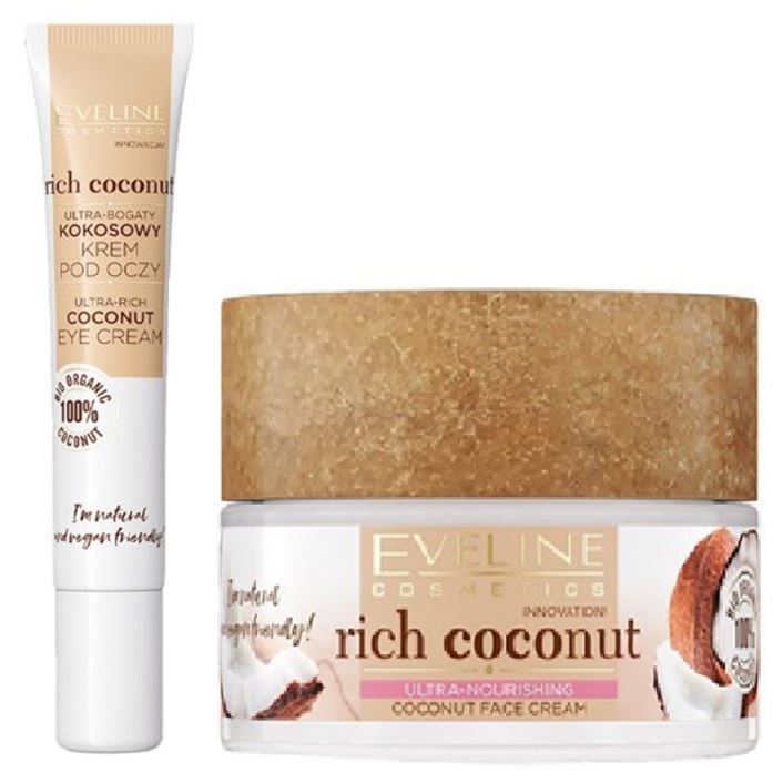 Eveline Face Care Rich Coconut Set Подарочный набор: крем для лица, крем для кожи вокруг глаз