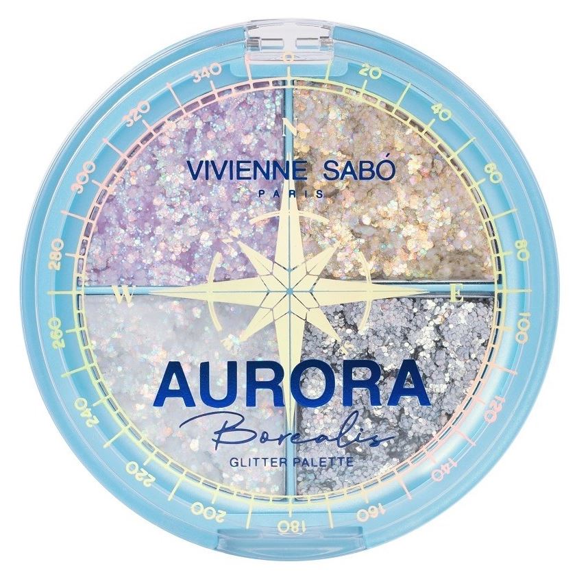 Vivienne Sabo Make Up Glitter Palette Aurora Borealis Палетка глиттеров