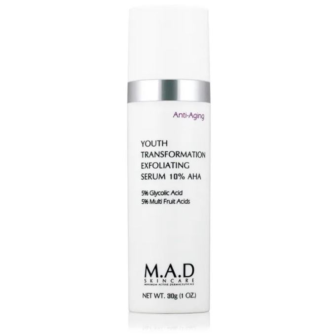 M.A.D Skincare Anti-Age Youth Transformation Exfoliating Serum 10% AHA Омолаживающая и обновляющая сыворотка с 10% AHA кислотами