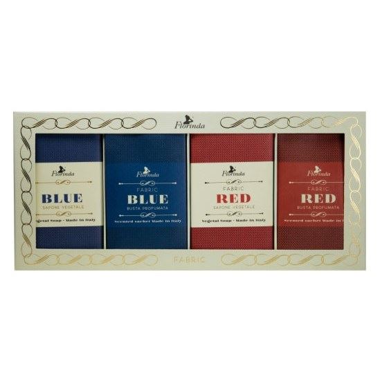 Florinda Tessuti Italiani Fabric blue & Fabric red Set Набор: мыло Fabric blue, мыло Fabric red , саше  