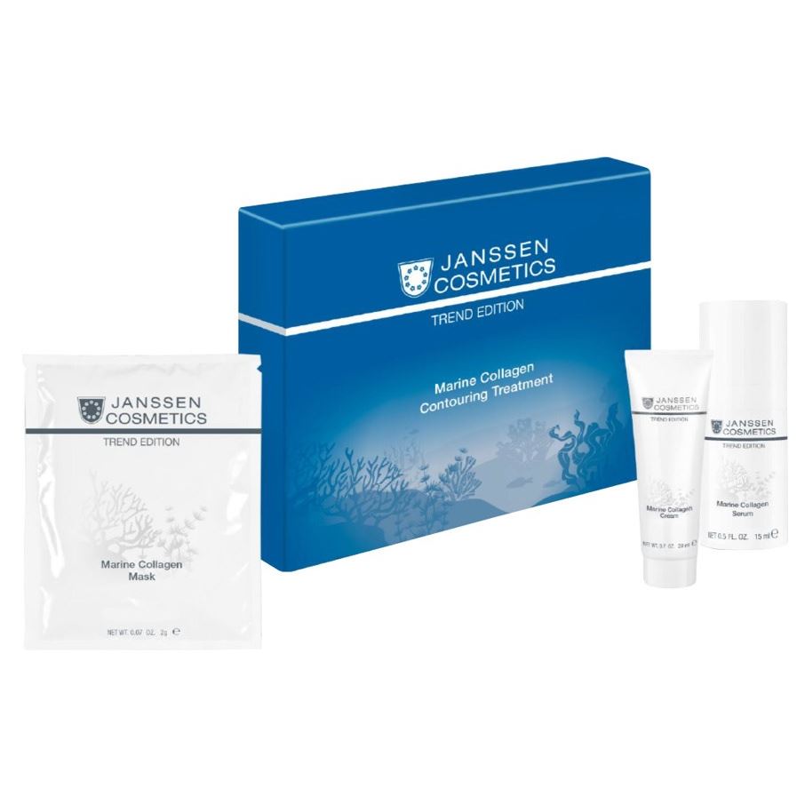 Janssen Cosmetics Trend Edition Marine Collagen Contouting Treatment Kit Профессиональный набор с морским коллагеном: маска, сыворотка, крем