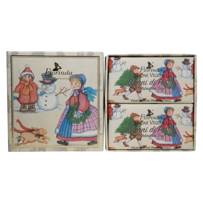 Florinda Merry Christmas Merry Christmas Giorni Di Fiesta XMAS Soap Set  Коллекция "Счастливого рождества" - Набор мыла Праздничный день