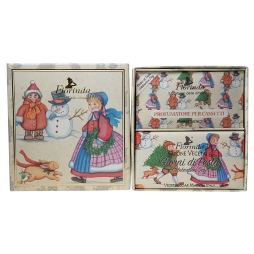 Florinda Merry Christmas Merry Christmas Giorni Di Fiesta XMAS Set  Коллекция "Счастливого рождества" - Набор Праздничный день: мыло, саше ароматическое
