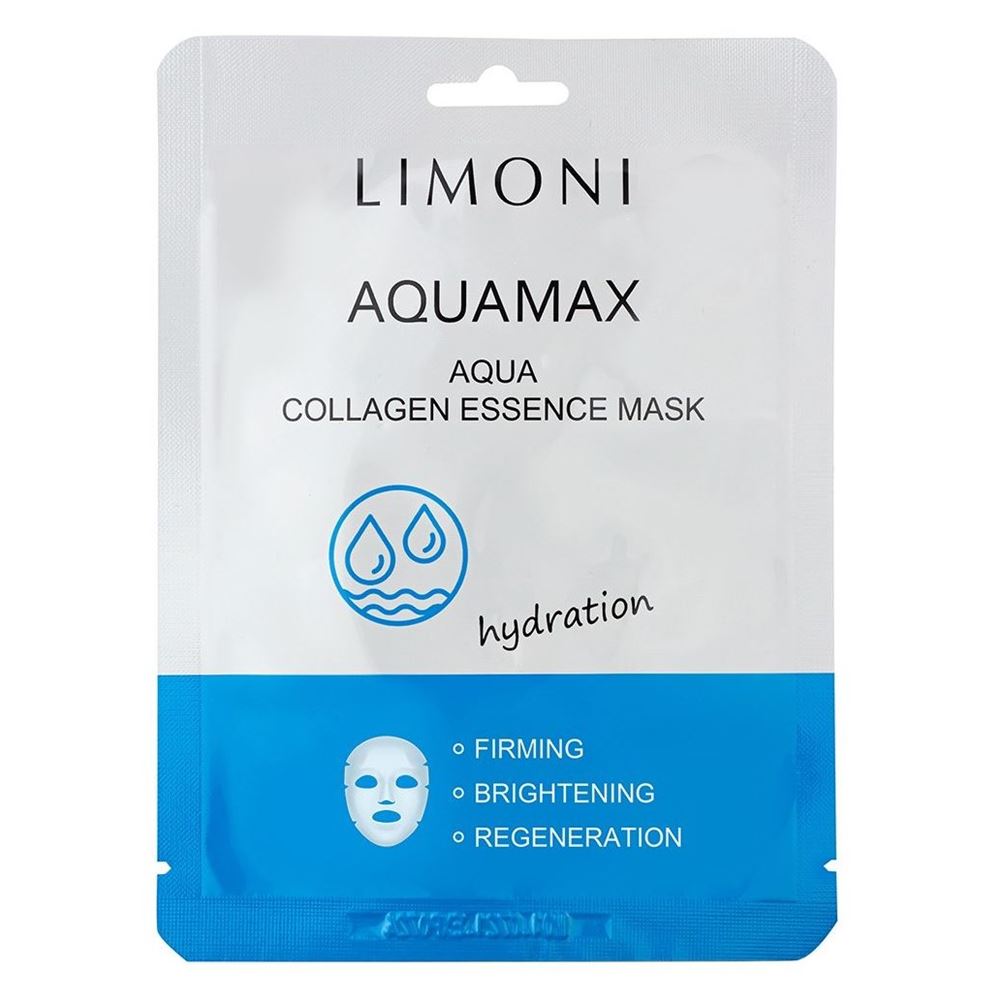 Limoni Aquamax  Aquamax Aqua Collagen Essence  Тканевая маска с морской водой и коллагеном