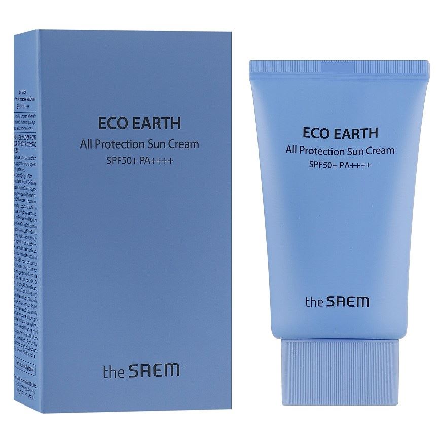The Saem Eco Earth All Protection Sun Cream SPF50+ PA+++  Крем солнцезащитный
