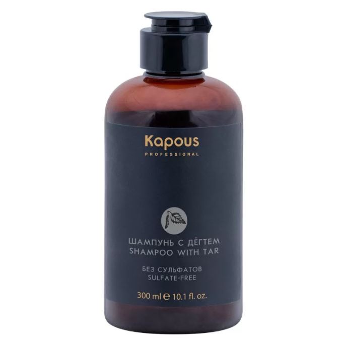 Kapous Professional Color and Tints Blond Bar Shampoo With Tar Беcсульфатный шампунь для волос с Дёгтем
