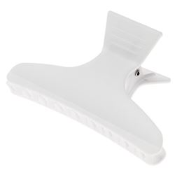 h10896-01 Зажим для волос "бабочка" белые 12 шт/уп