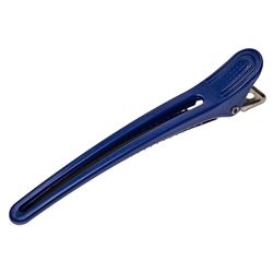 h10898-24 Зажим для волос алюм/пластик синие 12 шт/уп