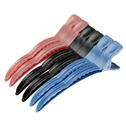 h10899-mix Зажим для волос пластиковые цветные 11 см, 6 шт/уп