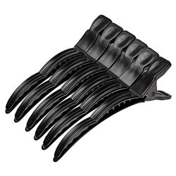 h10899-15 Зажим для волос пластиковые черные 11 см, 6 шт/уп