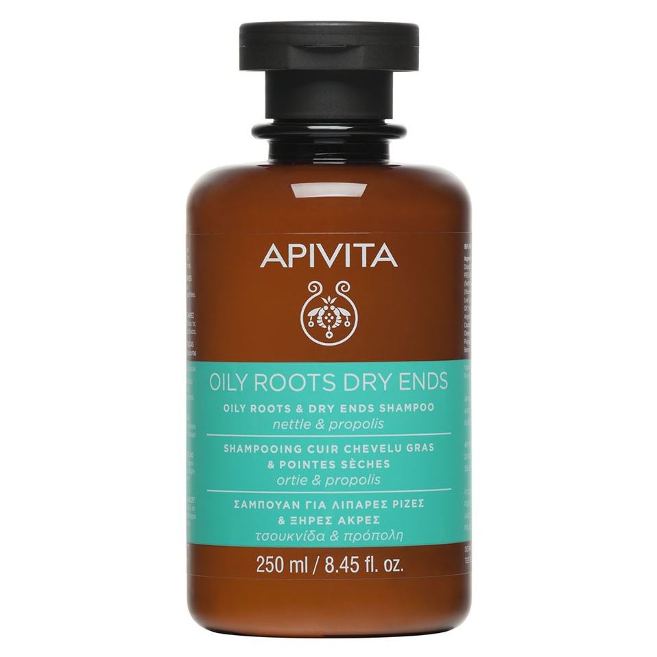 Apivita Hair Care Oily Roots & Dry Ends Shampoo Nettle & Propolis Шампунь Жирные корни и сухие кончики с крапивой и прополисом