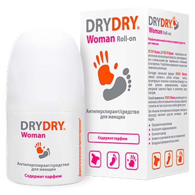 Dry Dry Antiperspirant Dry Dry Woman Roll-On Антиперспирант для нормального и обильного потоотделения для женщин