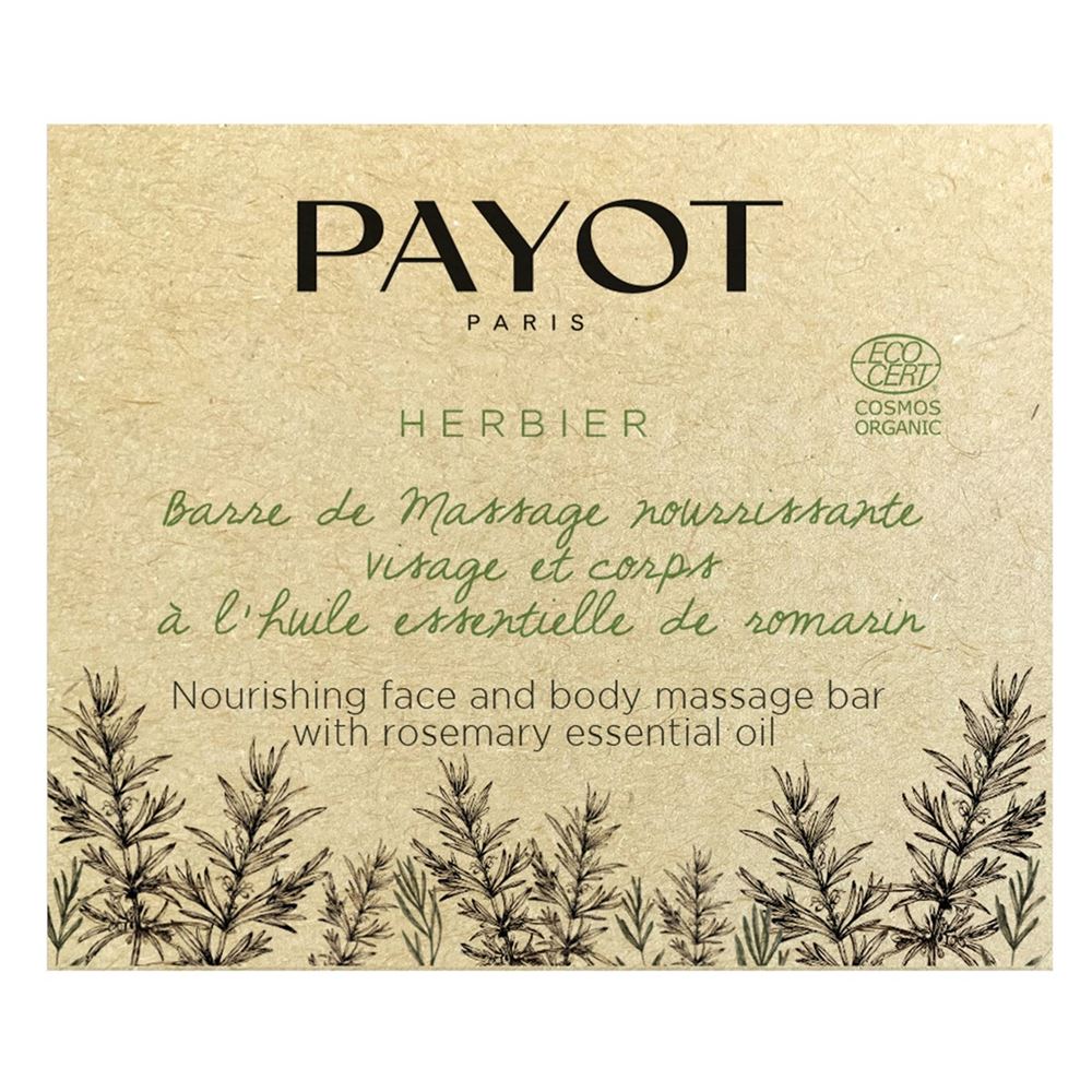Payot Herbier  Herbier Nourishinf Face And Body Massage Bar With Rosemary Essential Oil Масло сухое массажное для лица и тела с эфирным маслом розмарина