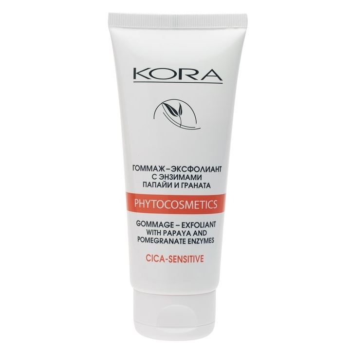 KORA Чувствительная кожа Cica-Sensitive Гоммаж-эксфолиант с энзимами папайи и граната Гоммаж-эксфолиант с энзимами папайи и граната
