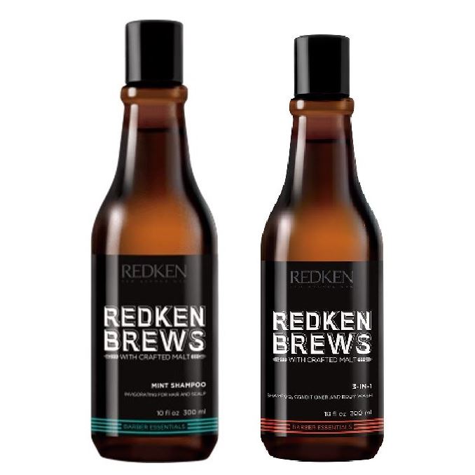 Redken For Men Набор Redken Brews  Set Набор Весенний: шампунь 3 в 1, шампунь с ментолом