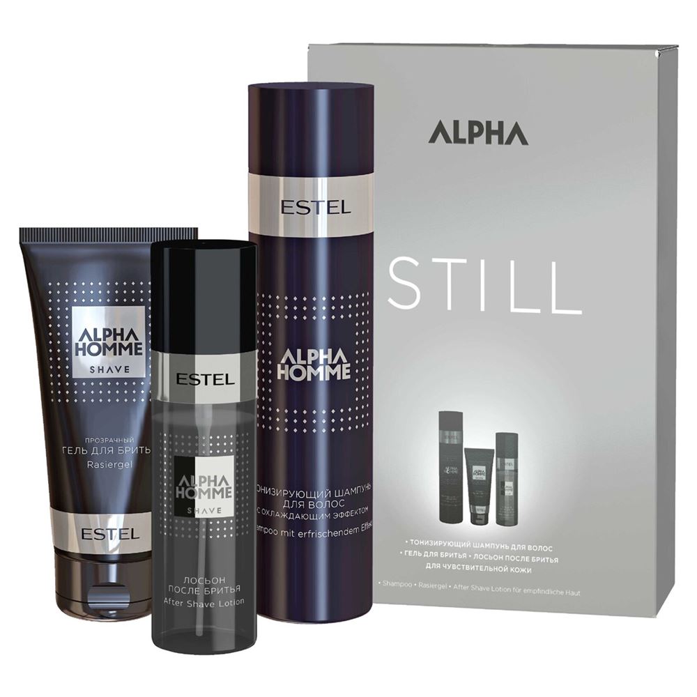 Estel Professional Alpha Homme Alpha Homme Still Набор Набор: шампунь, гель для бритья, лосьон для чувствительной кожи 