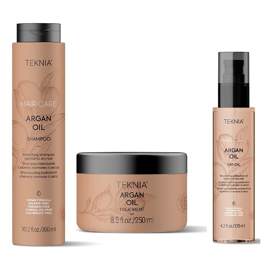 LakMe Teknia Набор Teknia Argan Oil  Подарочный набор аргановый: шампунь, маска, масло сухое для волос