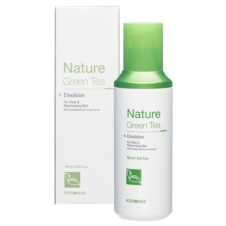 FoodaHolic Face Care Nature Green Tea Emilsion Успокаивающая эмульсия для лица с экстрактом зеленого чая