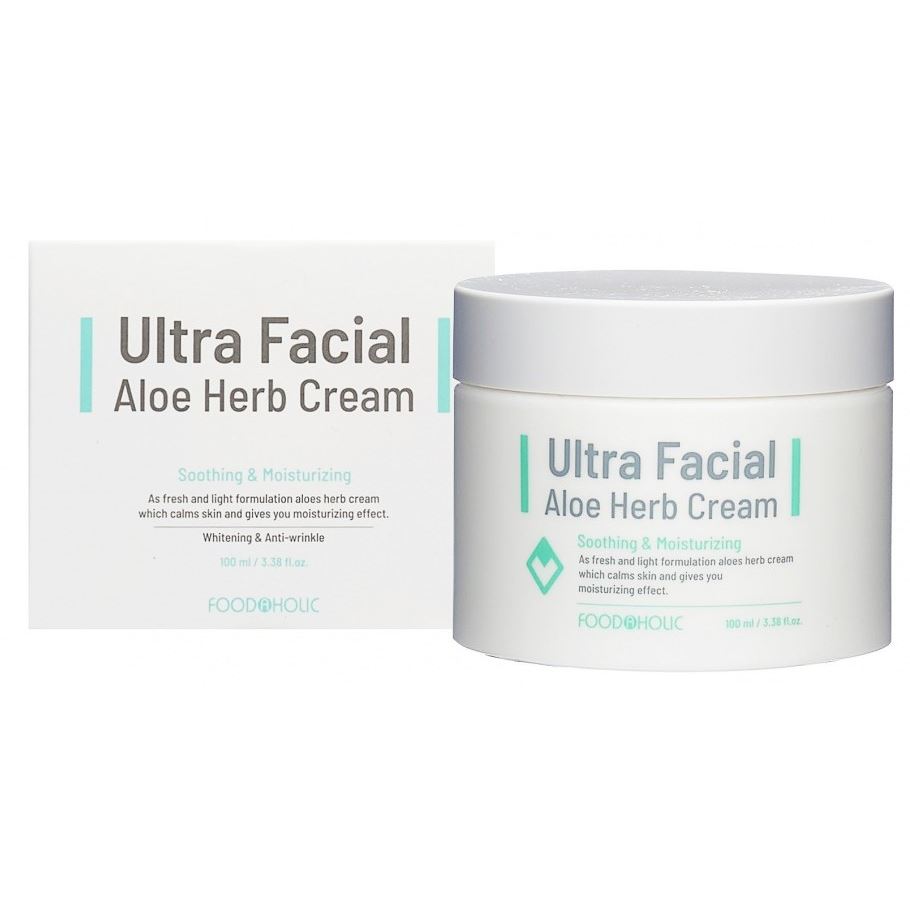 FoodaHolic Face Care Ultra Facial Aloe Herb Cream Антивозрастной функциональный крем для лица с экстрактом алоэ