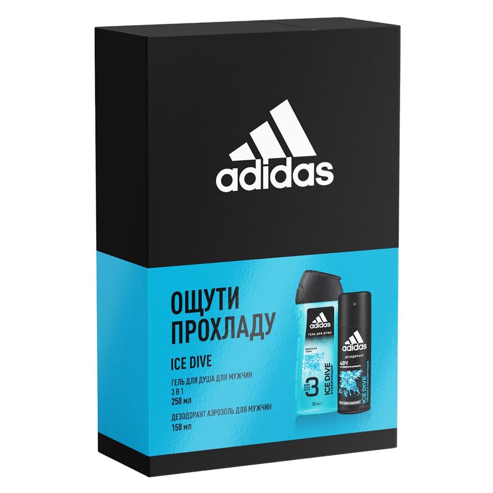 Adidas Fragrance Ice Dive Gift Set (FY22) Набор: гель для душа, дезодорант