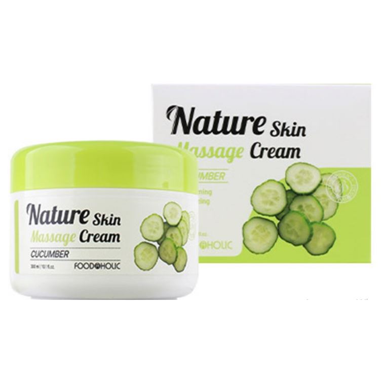 FoodaHolic Face Care Nature Skin Massage Cream - Cucumber Массажный крем для лица с экстрактом огурца