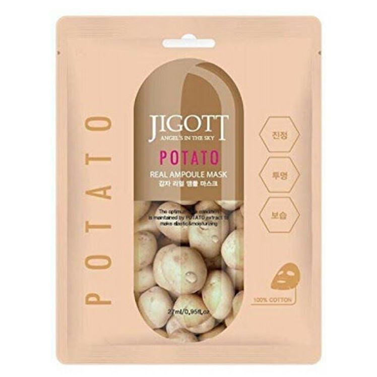 Jigott Skin Care Potato Real Ampoule Mask Тканевая маска для лица с экстрактом картофеля