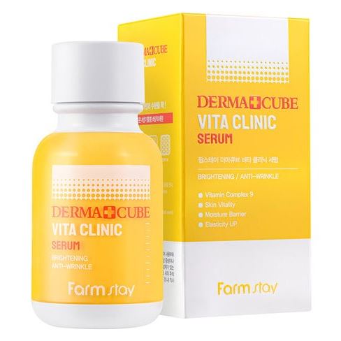 FarmStay Skin Care Derma Cube Vita Clinic Serum Сыворотка увлажняющая с витаминами