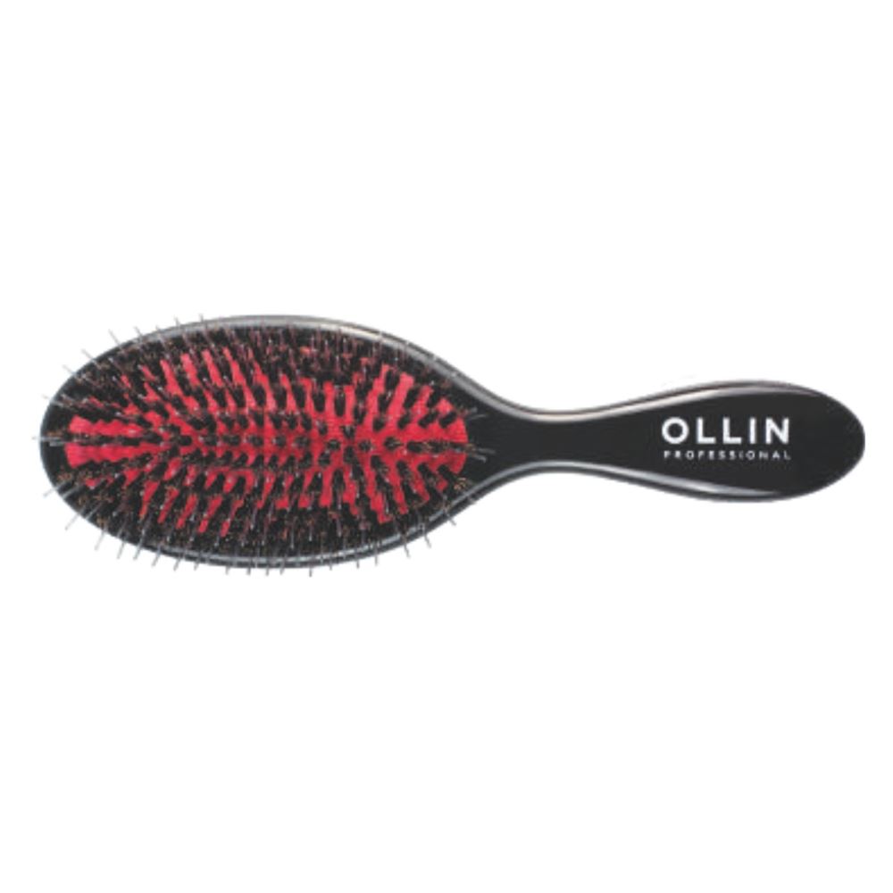 Ollin Professional Accessories Щётка массажная Elegant 11 рядов, комбинированная щетина, малая Черная Щётка массажная Elegant 11 рядов, комбинированная щетина, малая 