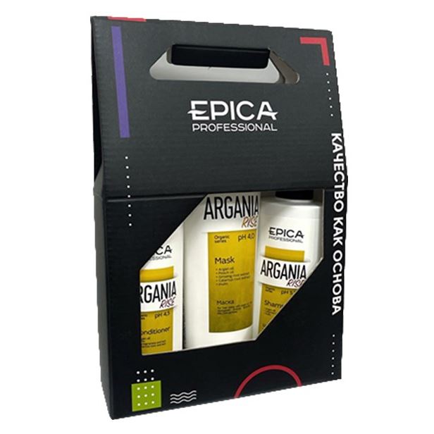 Epica Professional Deep Recover Argania Rise Organic Set Набор: шампунь, кондиционер, маска 