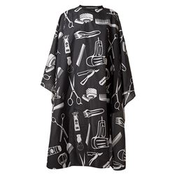 h10885 Накидка парикмахерская 140х160см "Инструменты Барбера-2"