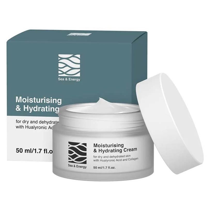 Sea & Energy Skin Care Moisturising & Hydrating Cream With Hualyronic Acid And Collagen Глубокоувлажняющий крем для сухой и обезвоженной
кожи с гиалуроновой кислотой и коллагеном