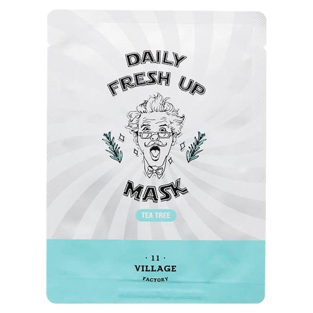 Village 11 Factory Skin Care Daily Fresh Up Mask Tea Tree Успокаивающая тканевая маска с экстрактом чайного 
