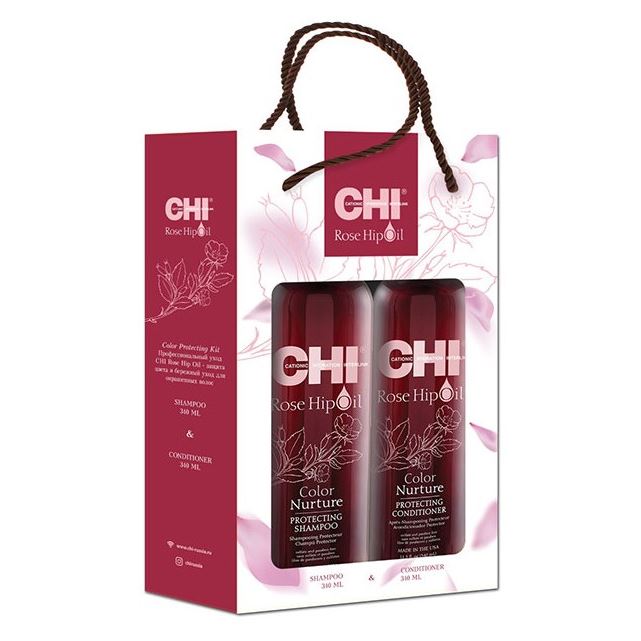 CHI Rose Hip Oil CHI Rose Hip Oil Duo Kit Набор для окрашенных волос