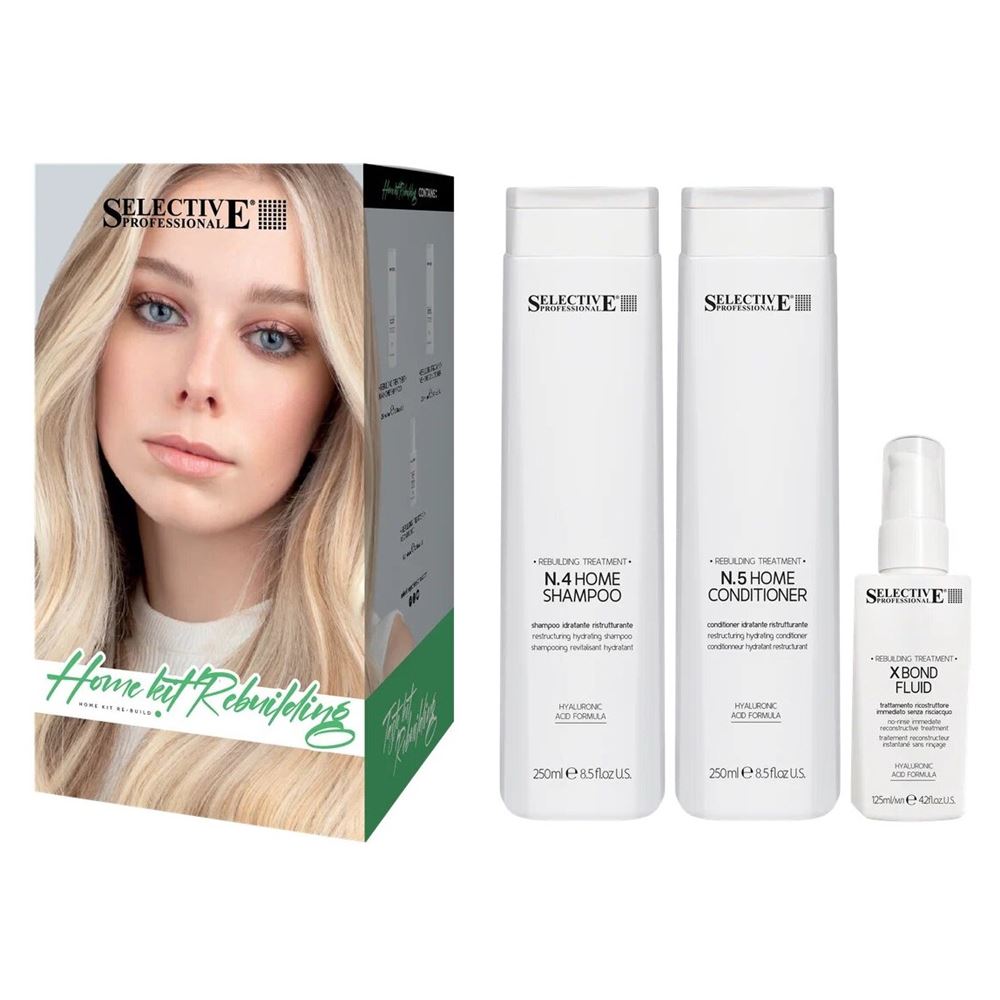 Selective Professional Rebuilding Treatment Набор Rebuilding HomeKit  Набор: шампунь, кондиционер, флюид