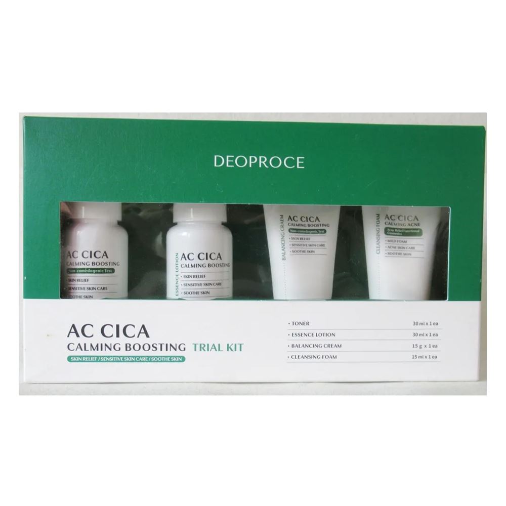 Deoproce Natural Skin Набор AC Cica Calming Boosting Trial Kit  Набор для лица уходовый с экстрактом центеллы азиатской
