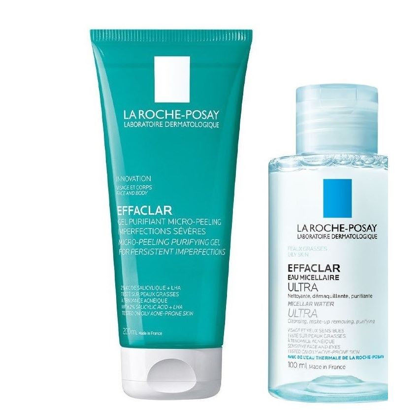 La Roche Posay Effaclar Набор Effaclar Set Набор: микроотшелушивающий гель, мицеллярная вода для жирной кожи