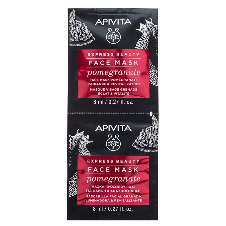 Apivita Express Beauty Express Beauty Face Mask Pomegranate Маска для лица с Гранатом Сияние и Жизненная сила
