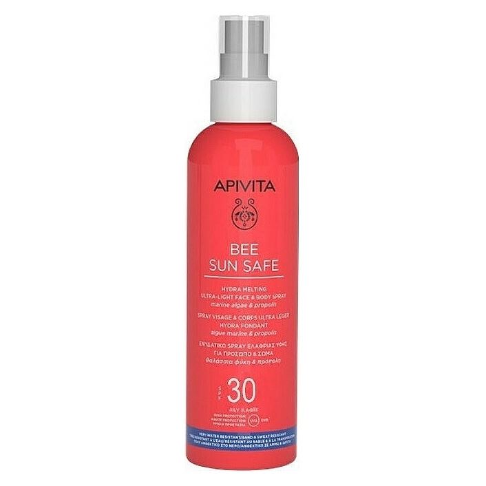 Apivita Bee Sun Safe Bee Sun Safe Hydra Melting Ultra-Light Face & Body Spray SPF30  Солнцезащитный свежий тающий ультра легкий спрей для лица и тела SPF30