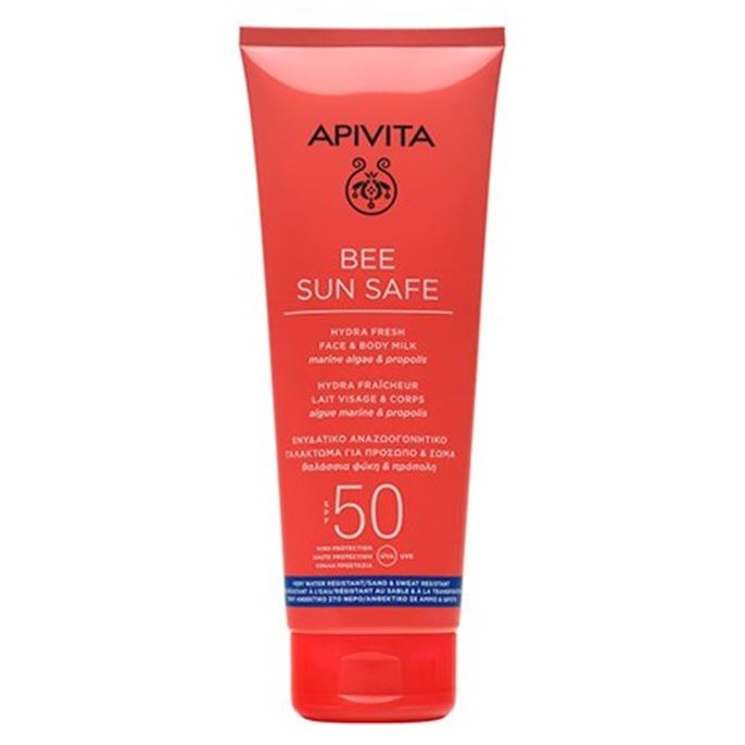 Apivita Bee Sun Safe Bee Sun Safe Hydra Fresh Face & Body Milk Солнцезащитное свежее увлажняющее молочко для лица и тела SPF50