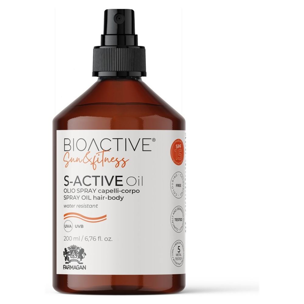 Farmagan Bioactive  Sun C-Active Oil Spray Oil Hair-Body SPF 15 Спрей-масло для волос и тела SPF 15
