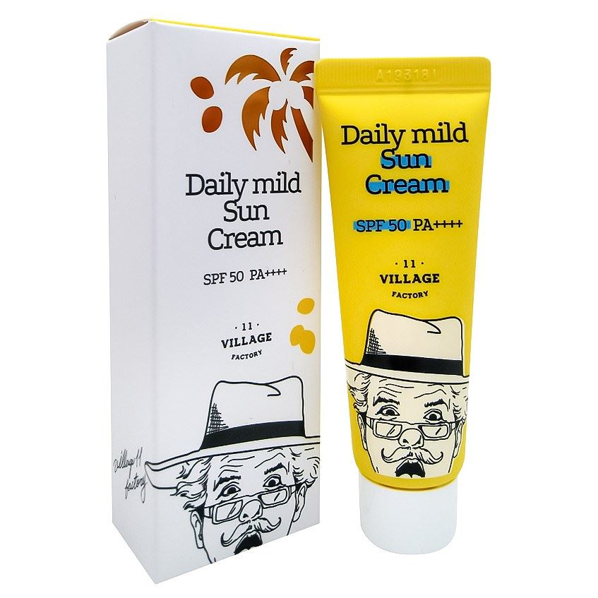 Village 11 Factory Suncare Daily Mild Sun Cream SPF50 PA++++ Солнцезащитный крем для ежедневного применения 